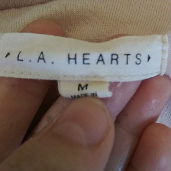 L.A hearts soft pink teddy zip-up sweater jacket - Picture 5 of 5